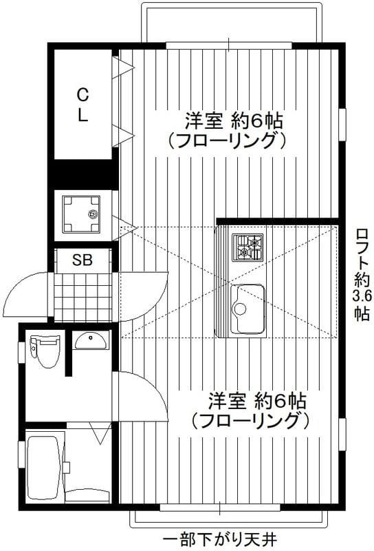 シャンテ三軒茶屋 201 間取り図