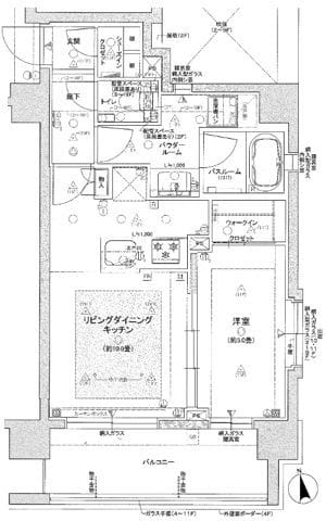 グローベル ザ・高円寺プレミアム 602 間取り図