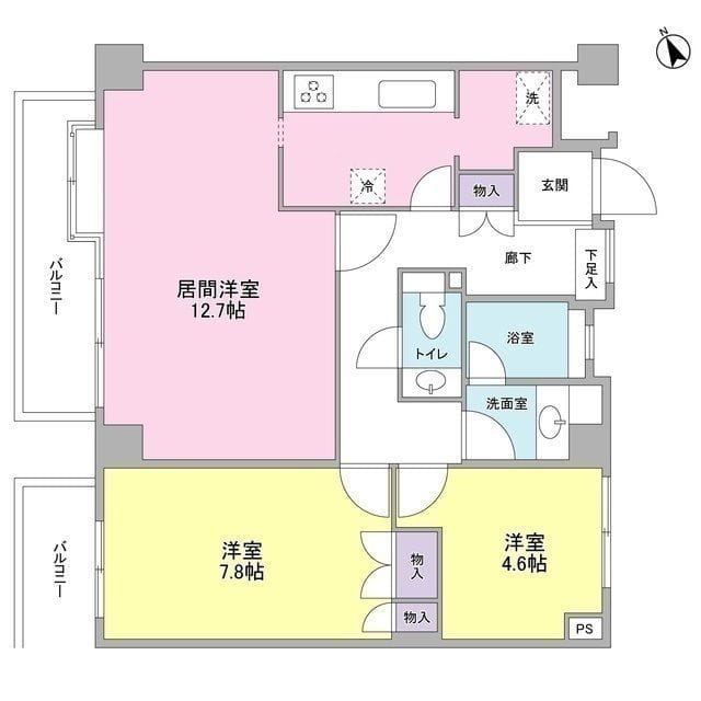 京西上目黒ガーデン 0206 間取り図