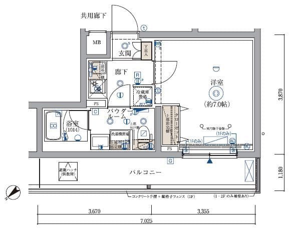 ARCOBALENO KIKUNA 0406 間取り図