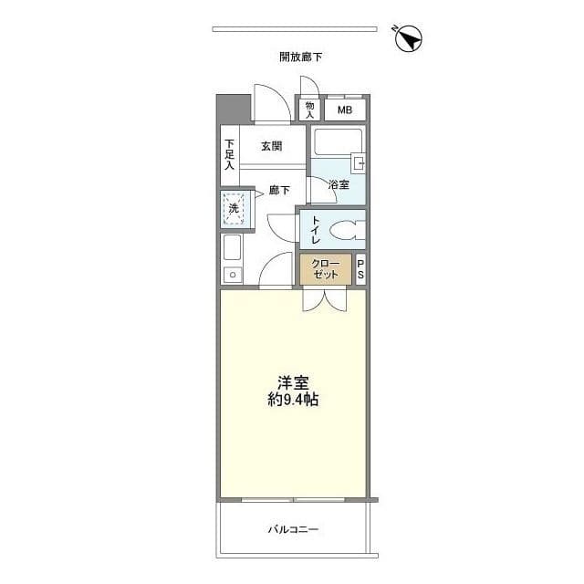 ライフコア押上 411 間取り図