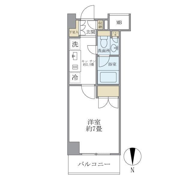 パークスフィア中野富士見町 316 間取り図