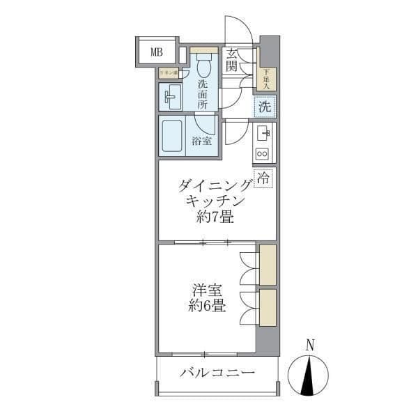 パークスフィア中野富士見町 703 間取り図