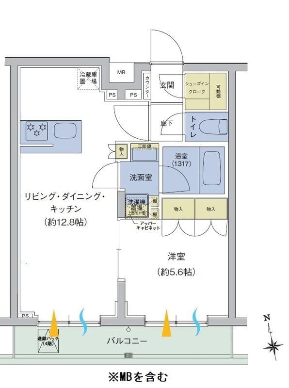 アジールコート品川中延 406 間取り図