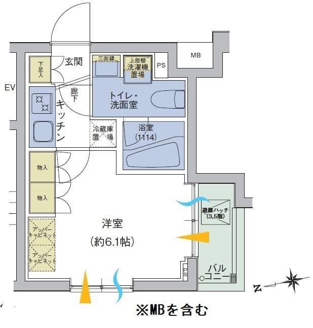アジールコート品川中延 503 間取り図