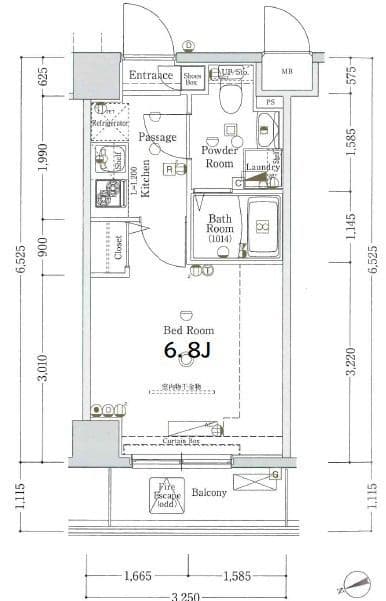 XEBEC池上 403 間取り図