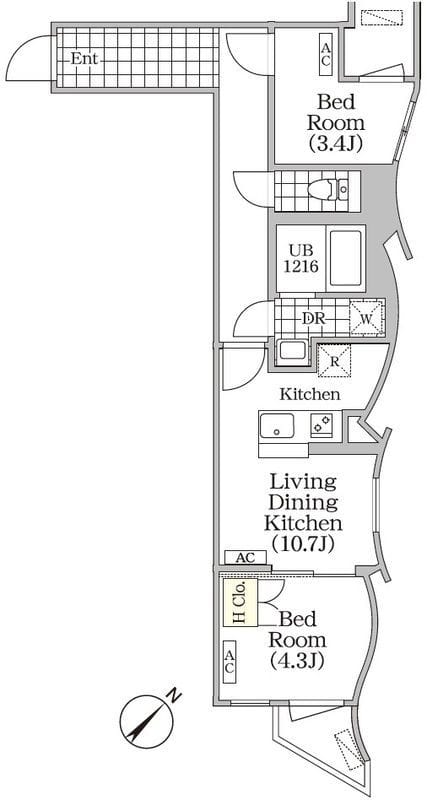 BRICK RESIDENCE 目黒本町 105 間取り図