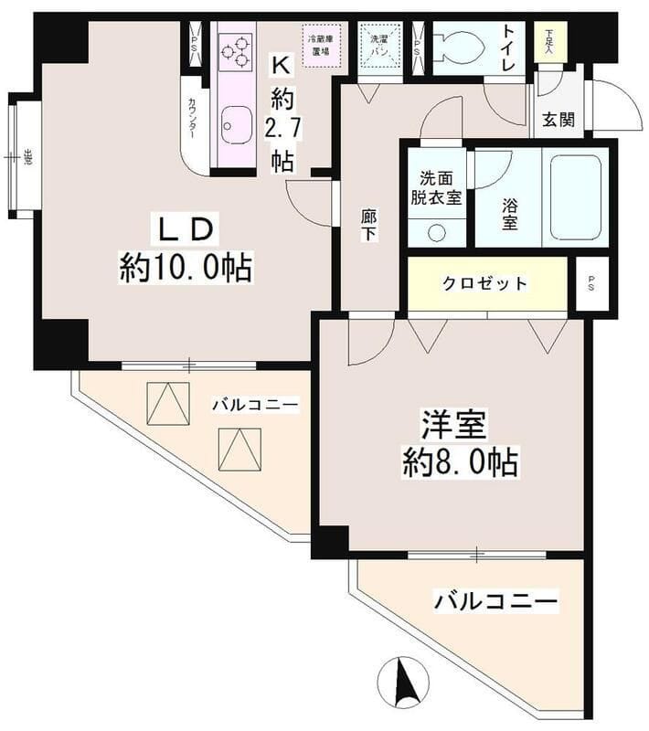 六本木プレイス 202 間取り図