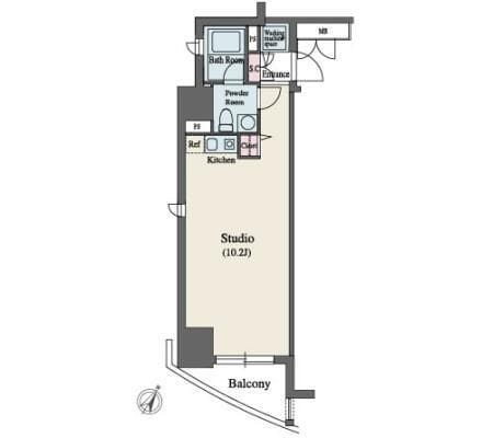 MFPR代々木タワー 1102 間取り図