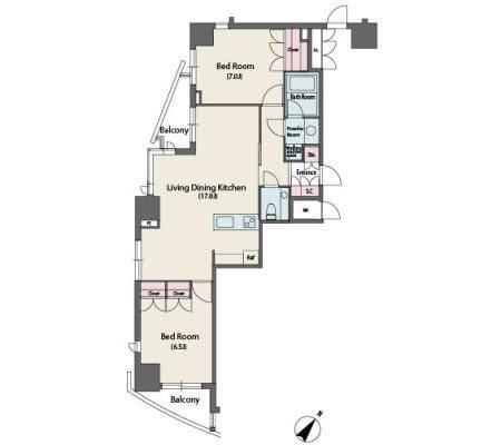 MFPR代々木タワー 1501 間取り図