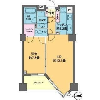 カスタリア高輪 318 間取り図