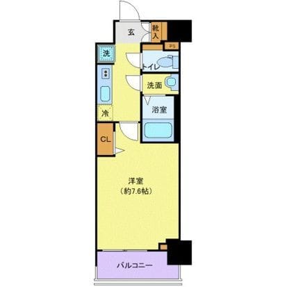 プレサンスブルーム浅草North 609 間取り図