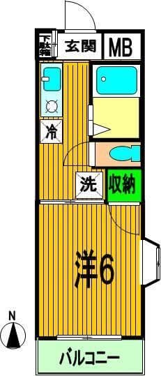 シャル栄 206 間取り図