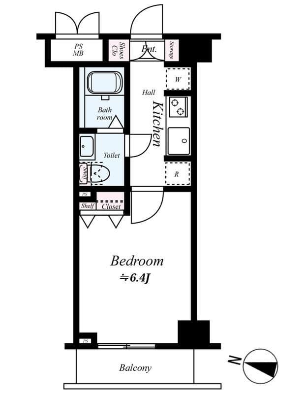 ステージファースト三軒茶屋アジールコート 304 間取り図