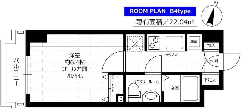 ステージファースト三軒茶屋アジールコート 803 間取り図