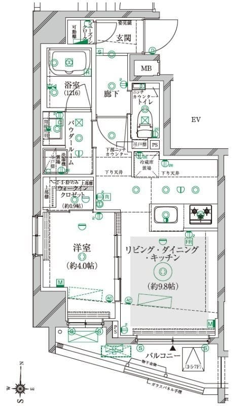 ヴァースクレイシア芦花公園ウエスト 501 間取り図