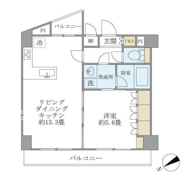 KDXレジデンス日本橋箱崎 1103 間取り図