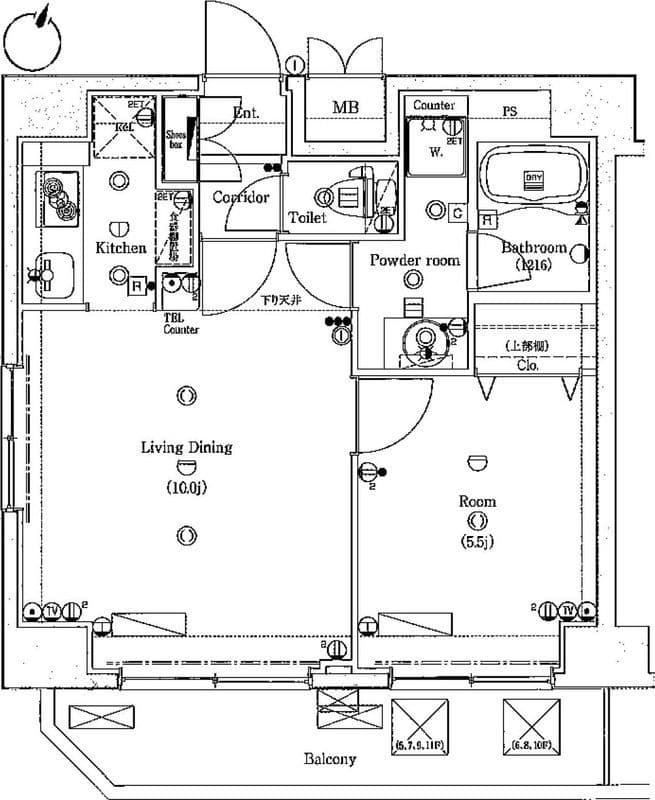 グランヴァン板橋本町Ⅱ 1003 間取り図