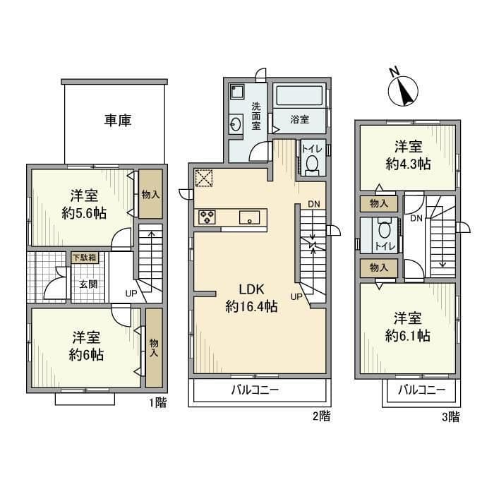 西大井戸建 0 間取り図