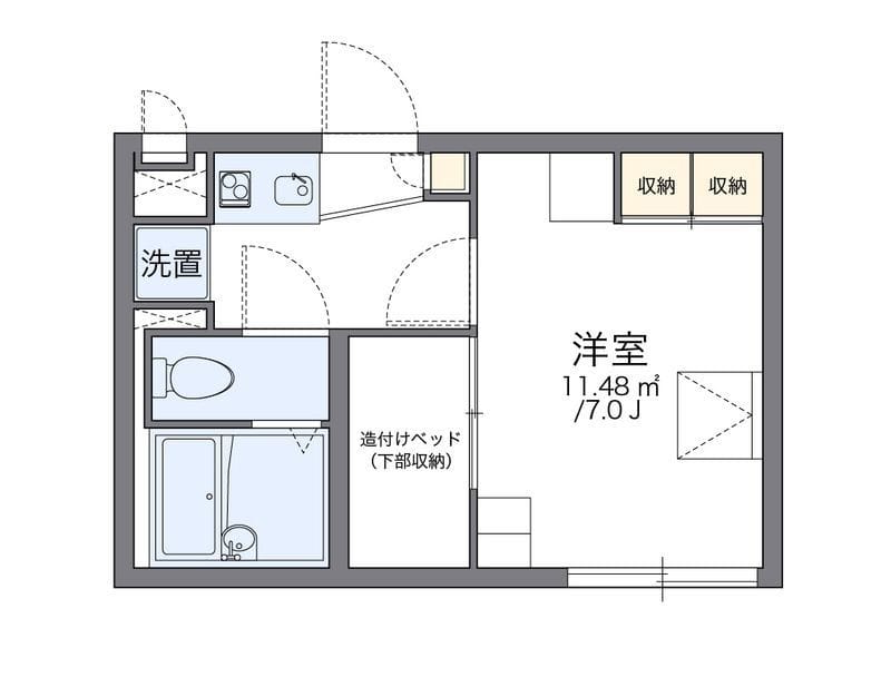 レオパレス桜新町 101 間取り図
