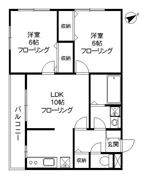 K・HouseⅡ 202 間取り図