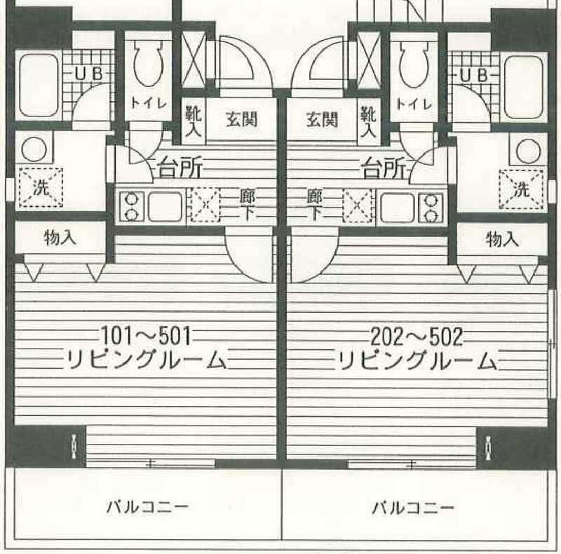 コンフォール深川 401 間取り図