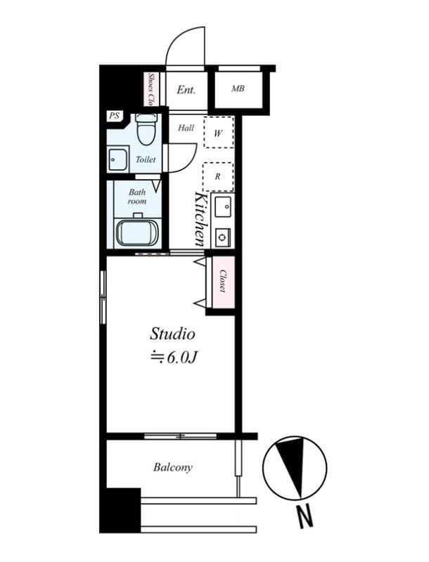 Mobius 新宿御苑 504 間取り図