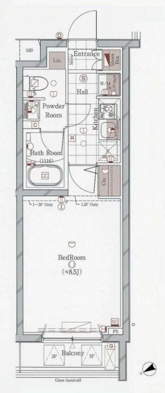 ガリシア上目黒 211 間取り図