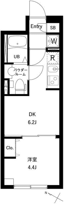 コンポジット千駄木ヒルトップ 303 間取り図