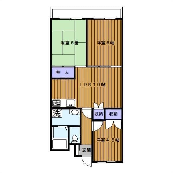 セレクト南万騎が原 204 間取り図