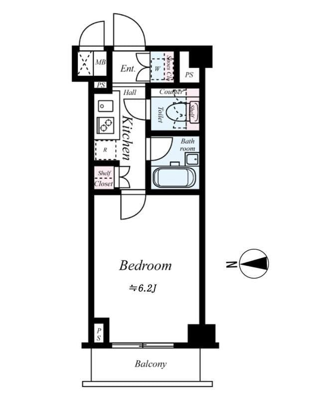 ルーブル蒲田七番館 109 間取り図