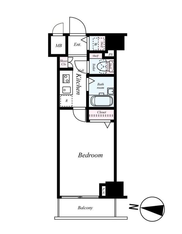 フェニックス方南町弐番館 606 間取り図