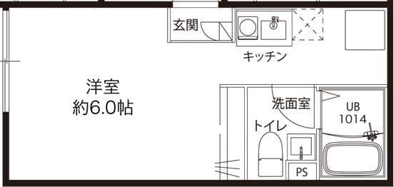 レピュア蓮根レジデンスWEST 202 間取り図