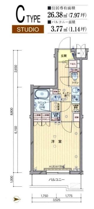 ルーブル武蔵新城参番館 312 間取り図