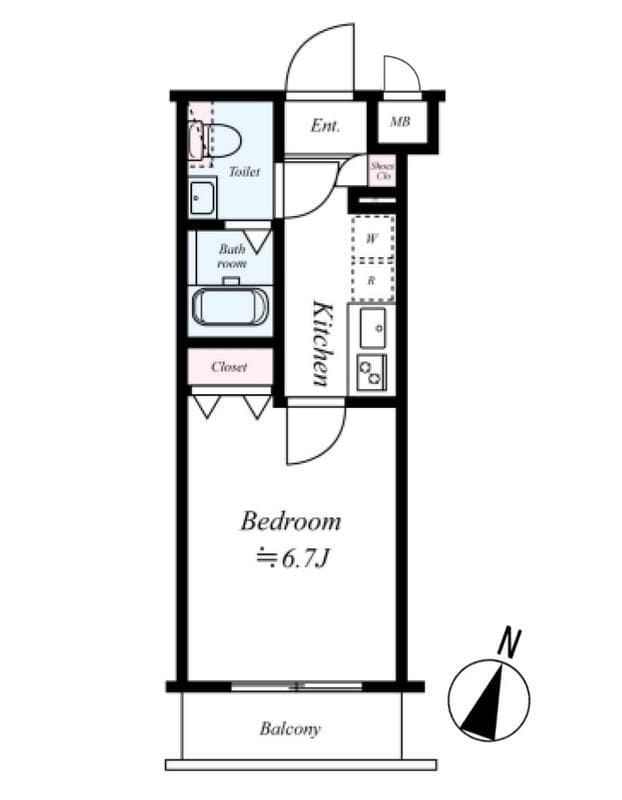 ヴォーガコルテ武蔵小山 103 間取り図