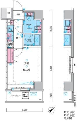 GENOVIA三ノ輪Ⅲskygarden(ジェノヴィア三ノ輪スカイガーデン) 1103