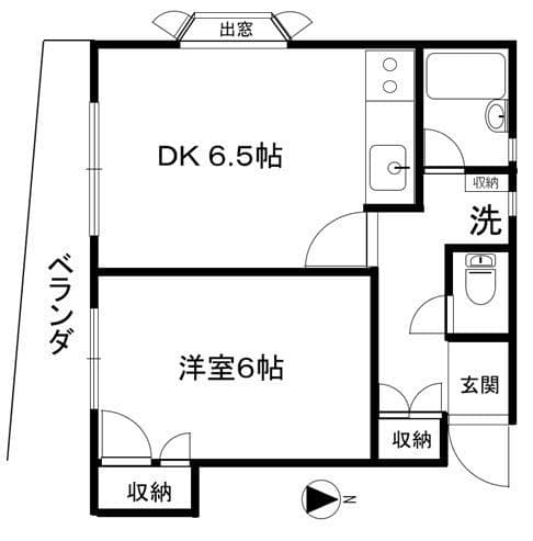 佐藤アパート 民泊・外国籍・生保不可 102 間取り図
