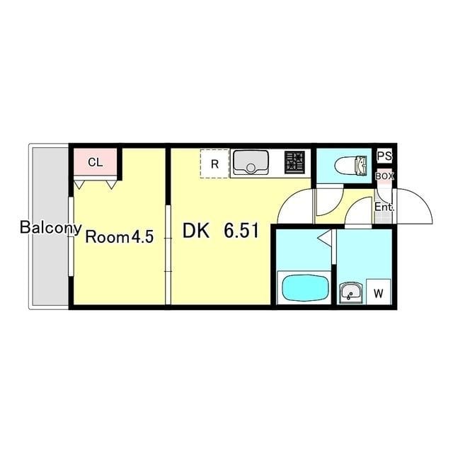 ラグランジュ新川崎 0104 間取り図