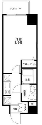 COMODO川崎 102 間取り図