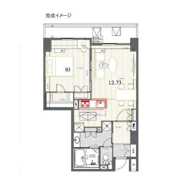 LaSante五反田 1406 間取り図
