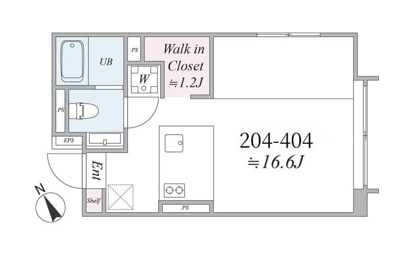 the trias121 204 間取り図