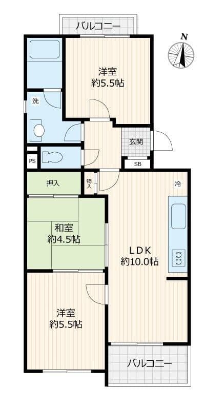 T’s garden小竹向原 202 間取り図