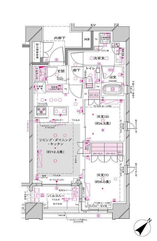 オーパスレジデンス銀座イースト 1101 間取り図