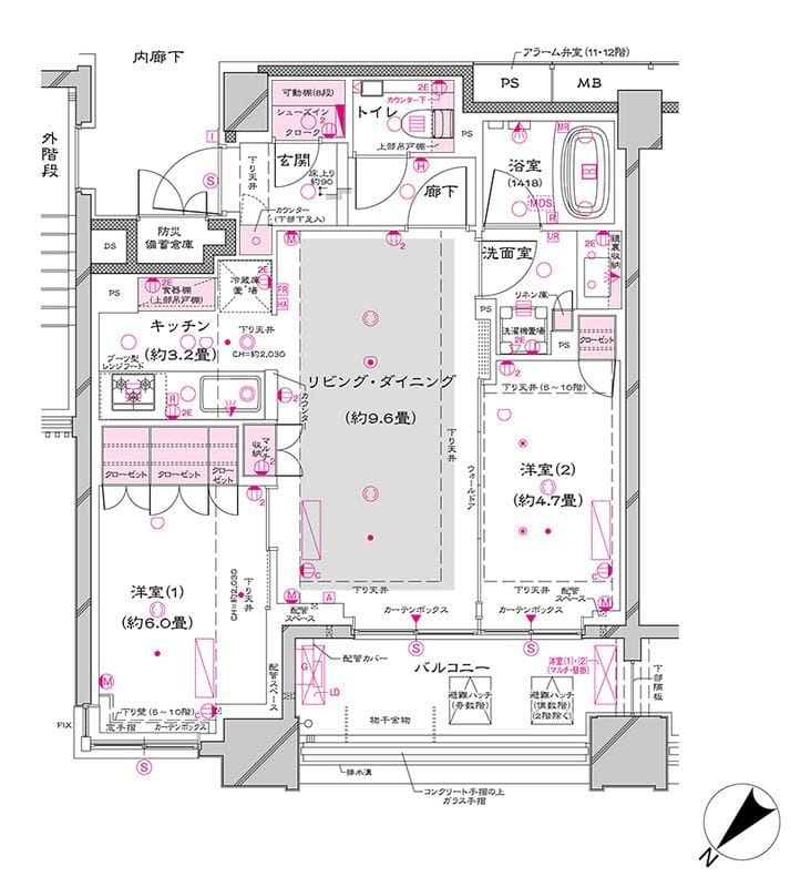 オーパスレジデンス銀座イースト 705 間取り図