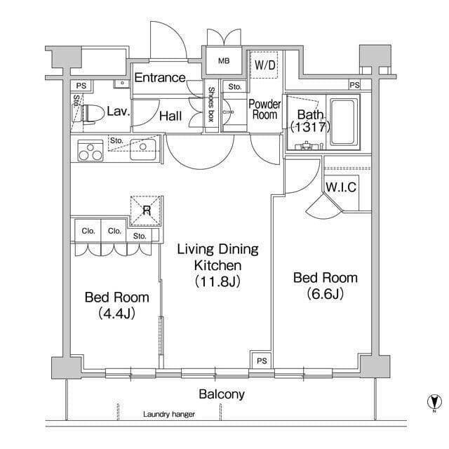 コンフォリア駒場 0307 間取り図