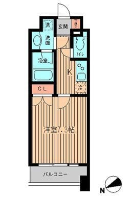 KDXレジデンス神楽坂 0603 間取り図