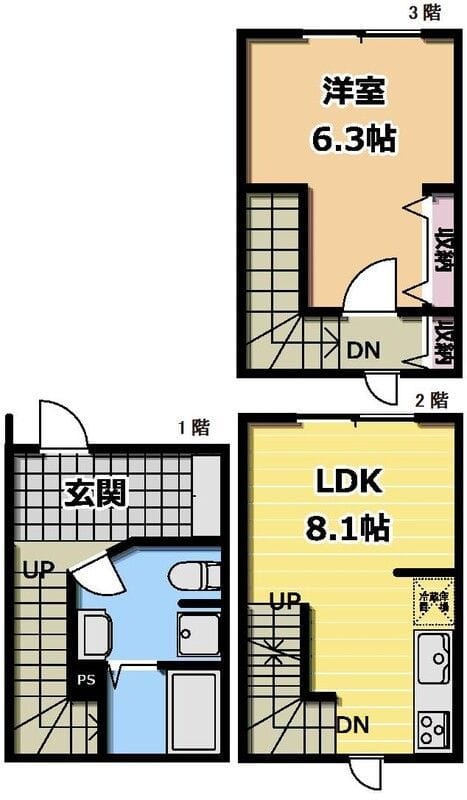 MOK-TERRACE GYOTOKU 111 間取り図