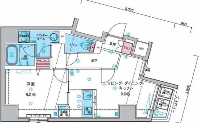 GENOVIA上野Ⅱskygarden 503 間取り図