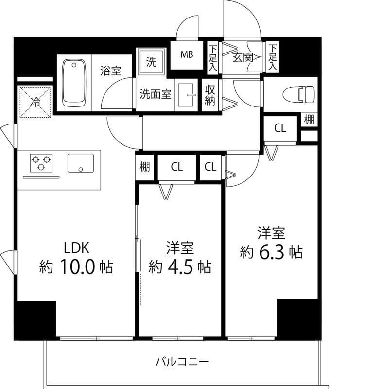 SAION町屋 403 間取り図