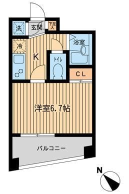 エスティメゾン千駄木 1402 間取り図